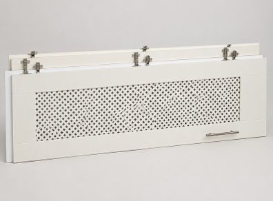 Traditional Off-White Wardrobe Doors with Grille Panels & Hinges