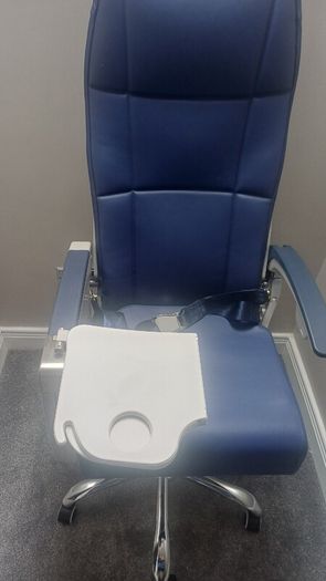 Airbus A320/A321 Aircraft Seat Swivel Office Chair | Genuine Airline Seat with Tray Table & Life Jacket