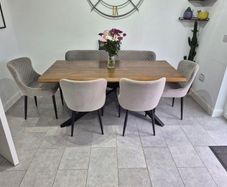 Premium 6-Seater Dining Set Oak Table, Bench and 4 Chairs