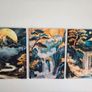 3 framed printed canvas 35x55cm each Image 3