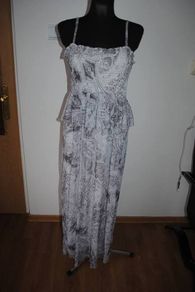 H&M stunning grey maxi dress size L UK14 EUR42 Postage included