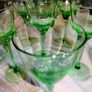 Green glass set with decanter Image 2