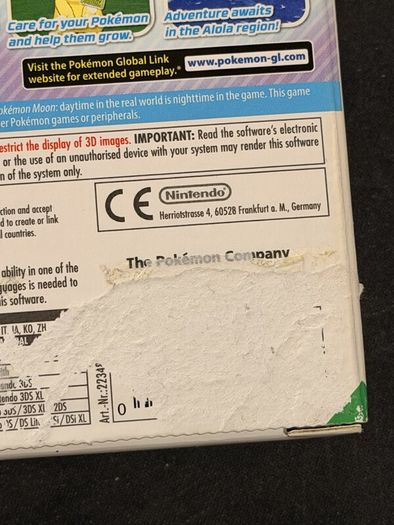 Pokemon Moon (CIB Fan Edition) - UK Version - Nintendo 3DS 2016