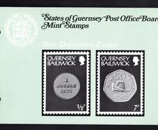 1979 Guernsey New Definitive Coins (1/2p, 1p, 2p, 4p, 5p, 6p, 7p & 8p Definitive Stamps Presentation Pack