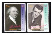 1994 Ireland Impact of the Irish Abroad England: Edmund Burke &amp; Eamonn Andrews Commemorative Stamps Mint Never Hinged (MNH)