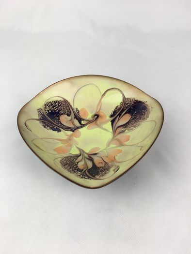 Retro Enamelled copper bowl