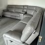 Leather Sofa, Rea Corner Sofa | Large | Power Recliner | Mink Image 3