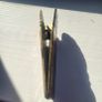 Vintage 1950s Greek Brass & Enamel Desk Clip Image 3