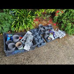 Plastic pots and trays