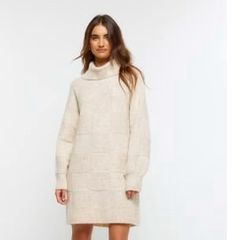 River Island Roll Neck Jumper Dress (Size S)