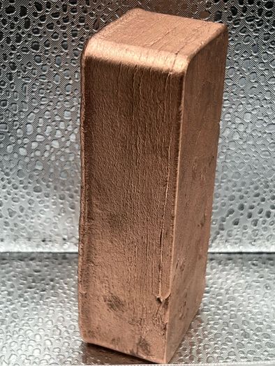 1.090 kg Fine 999 Copper Bullion Hand Poured Bar.