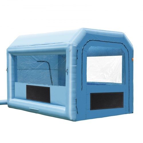 Inflatable Paint Booth, 13.1 x 9.8 x 9 ft/4 x 3 x 2.7 m Inflatable Spray Booth, with 750W Powerful Blower and Air Filter System,