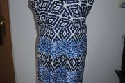 Pistachio summer cotton longer midi navy blue dress size UK18/20 EU46/48 Postage included