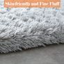 120x160cm, Smoky Grey Fluffy Area Rugs for Bedroom, Shaggy Anti-Skid Super Soft Extra Large Rugs Indoor Modern Home Decor Floor Carpet Image 2