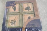 Cork set of 6 boxed Square Coasters