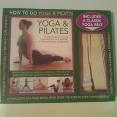 Book Pilates and Yoga, new + yoga belt