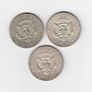 USA, 3 x  kennedy half dollar, 40% silver coins (no. 386) Image 2