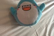 LankyBox Shark Plush Blue Stuffed Animal Toy 7" Embroidered Round 2023