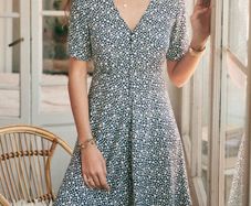 Sezane sola dress daisy floral print size 36
