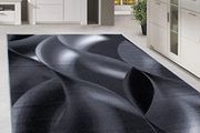 Abstract Waves Design Living Room Rug
