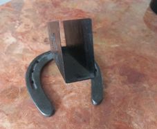 Normandy vintage trench art horseshoe matchbox holder