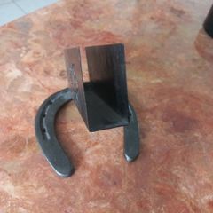 Normandy vintage trench art horseshoe matchbox holder