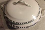 Black And White Tureen Casserole Dish Imperial Porcelain Vintage