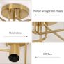 NEW SALE | Modern Sputnik Chandelier Ceiling Light, 5 Lights Golden Semi Flush Mount Image 5
