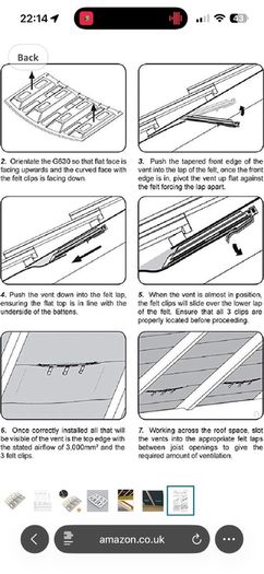 Pack 15 Roofing Felt Lap Vent Stops Loft roof Condensation / Attic Space Ventilation Airflow
