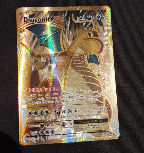 Dragonite EX (Evolutions 106) full art gold pokemon card