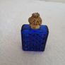 Vintage Cobalt Blue Glass Miniature Perfume Bottle Image 3