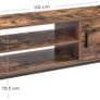 TV Cabinet for TVs Up to 48 Inches Lowboard with Cabinet and 2 Shelves TV Bench Living Room Hallway 110 x 40 x 45 cm Industrial Design Vintage Dark Brown Image 5