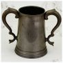 Antique 19th Century Pewter Tankard Glass Bottom Image 3