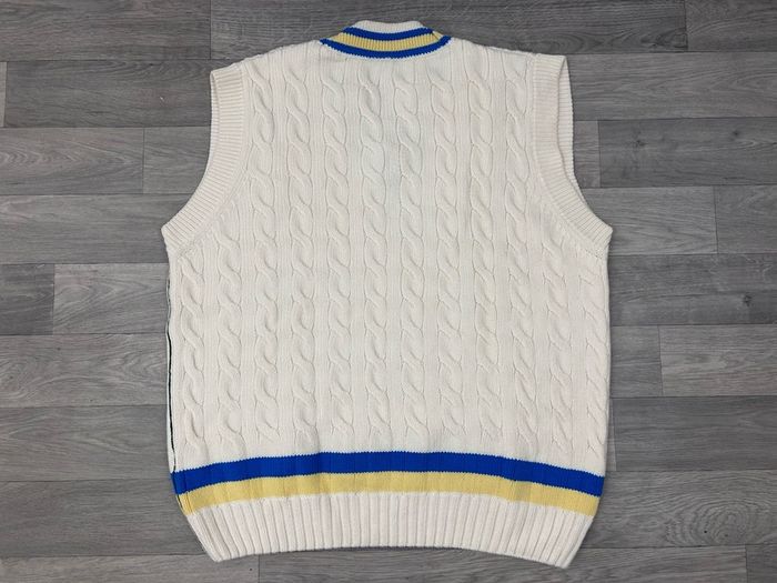 Lacoste Cable Knit Cricket Tennis Heavyweight Sleeveless Jumper Vest Mens XXL