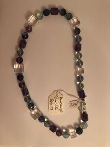 Amethyst, Fluorite quartz necklace