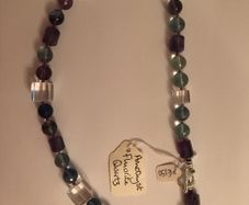 Amethyst, Fluorite quartz necklace