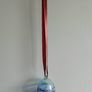 Handblown Glass Hanging Ornament in Blue, Aqua & Purple Image 2