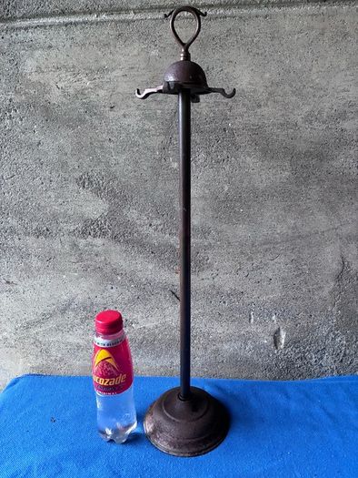 Unusual antique copper companion set holder
