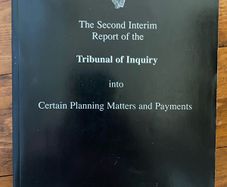 Unique book signed copy by James Gogarty of the The Second Interim Report of the Tribunal of Inquiry into Certain Planning Matters and Payments