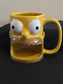 Universal Studios Homer Simpson Donut Holder Mug