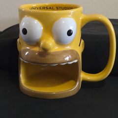 Universal Studios Homer Simpson Donut Holder Mug