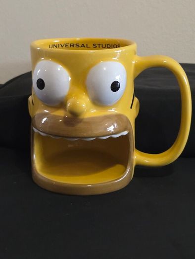 Universal Studios Homer Simpson Donut Holder Mug