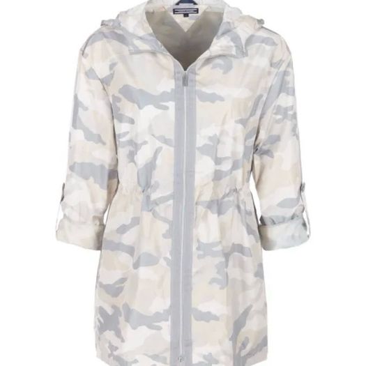 Tommy Hilfiger Cream and Grey Camo Windbreaker Jacket