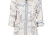 Tommy Hilfiger Cream and Grey Camo Windbreaker Jacket