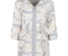 Tommy Hilfiger Cream and Grey Camo Windbreaker Jacket