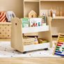 Childrens Storage Shelf with Wheels 3 Tier Book & Toy Organiser Image 3