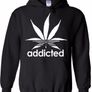 Addicted Marijuana Leaf HOODIE weed ganja 420 marihuana hoodie jumper Image 2