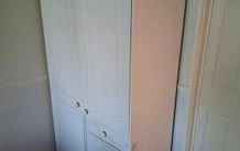 Solid Wood White Wardrobe