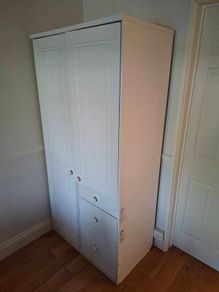 Solid Wood White Wardrobe