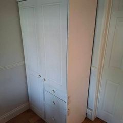 Solid Wood White Wardrobe